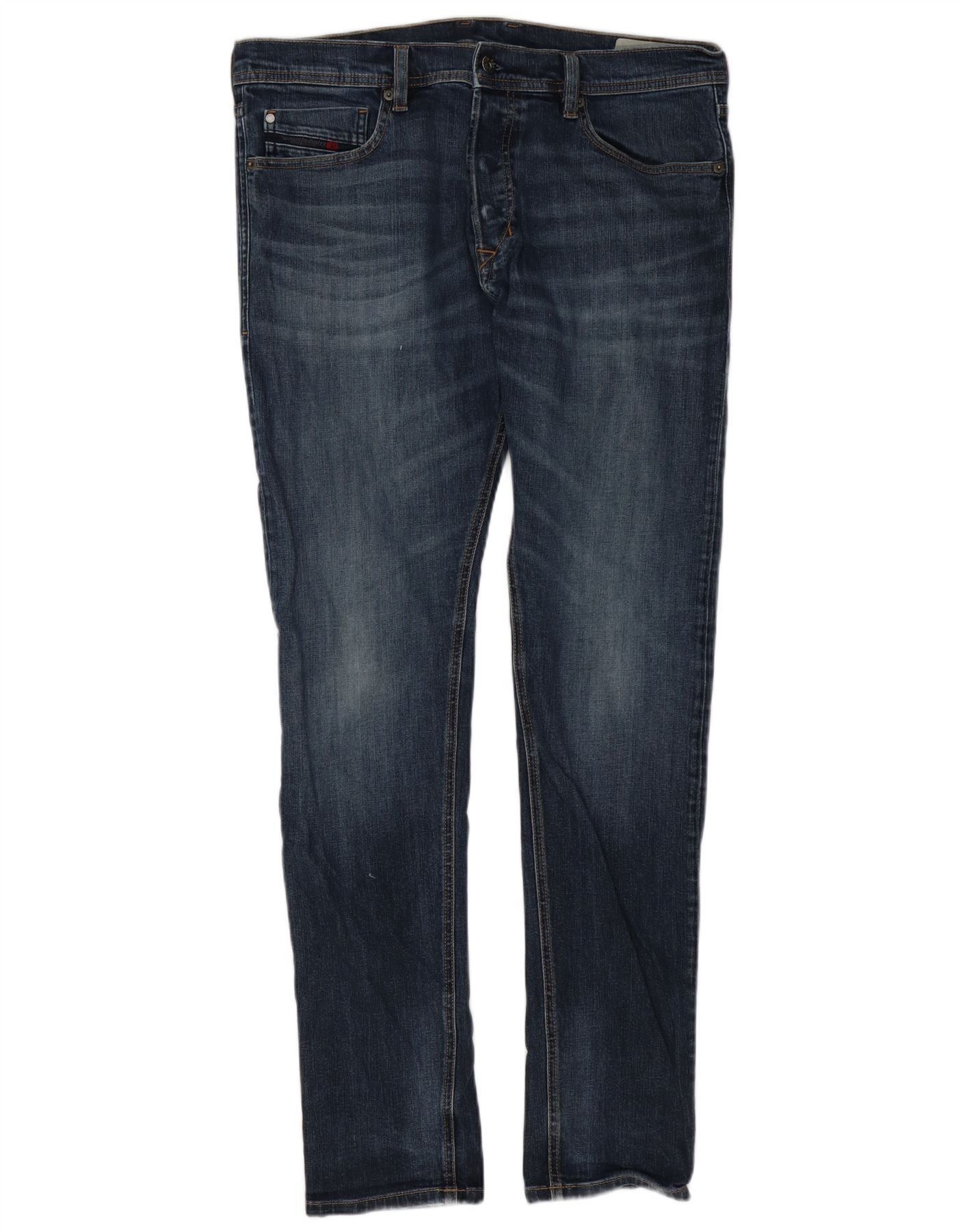 Diesel Mens Skinny Jeans W34 L34 Blue Cotton Size US 34 / EU 50 - 1 Thumbnail