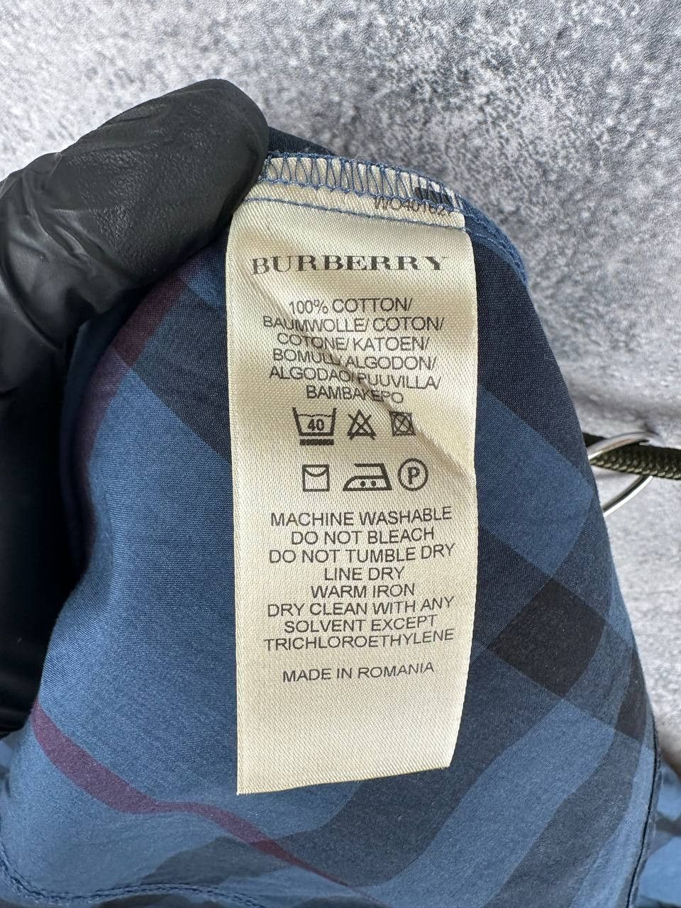Burberry Burberry Brit Blue Check Plaid Cotton Shirt Button Up LS Size US L / EU 52-54 / 3 - 12 Thumbnail