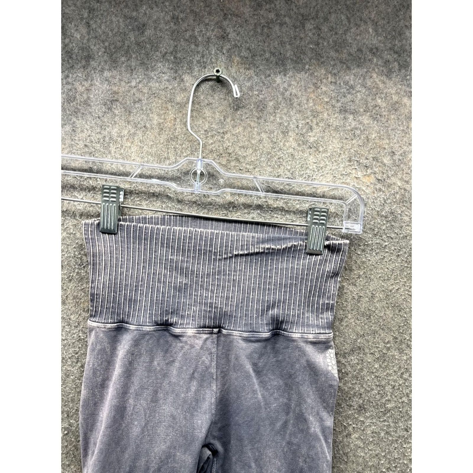 Vintage Leggings Women S Gray Striped Waist Ankle Jersey Elastic High Rise Stretch Size S / US 4 / IT 40 - 5 Thumbnail