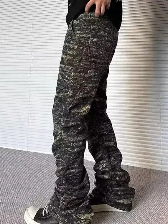Japanese Brand Retro camouflage high street straight leg jeans Size US 32 / EU 48 - 3 Thumbnail