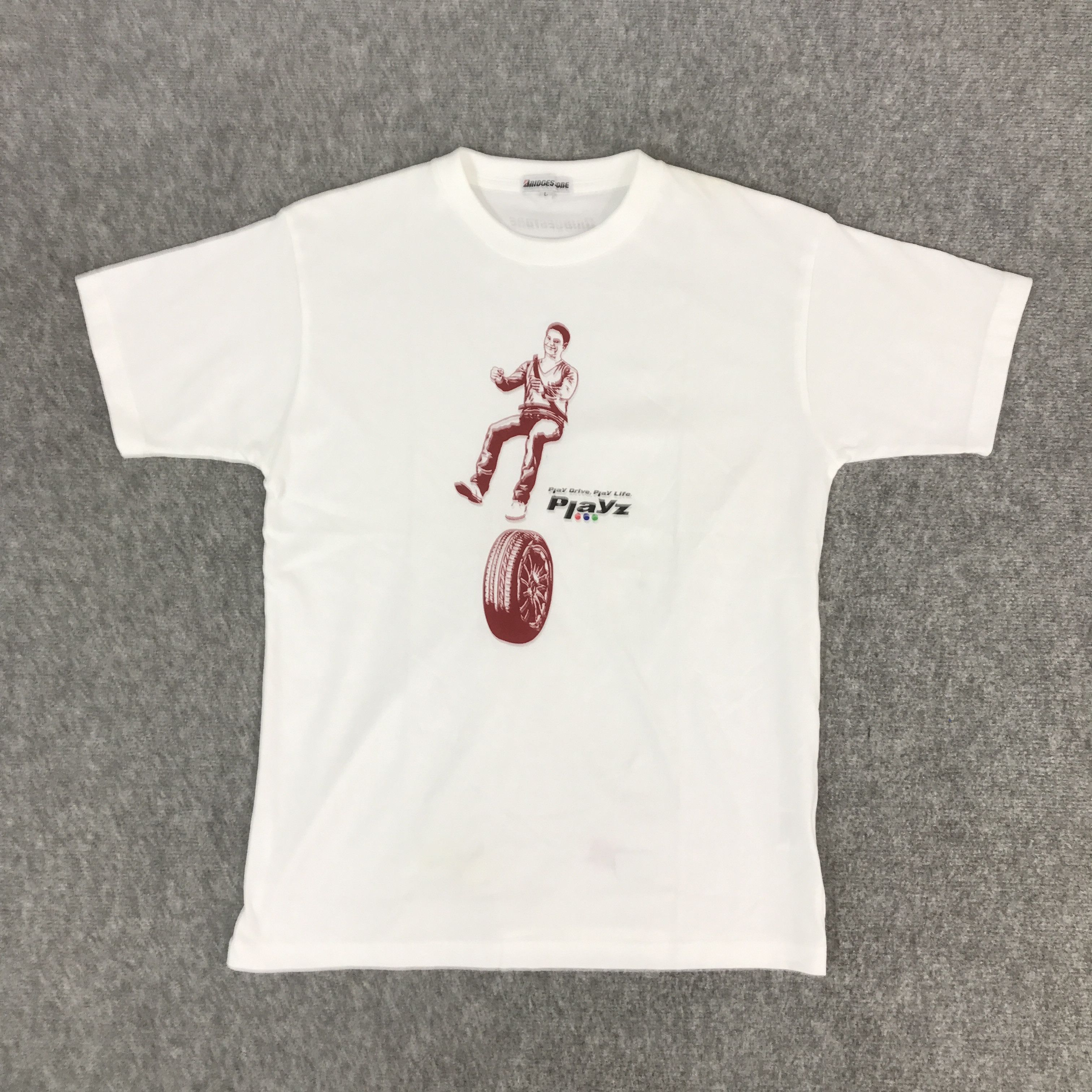 Japanese Brand BRIDGESTONE TYRE RACING JAPAN T-SHIRT K44B61 Size US M / EU 48-50 / 2 - 1 Thumbnail