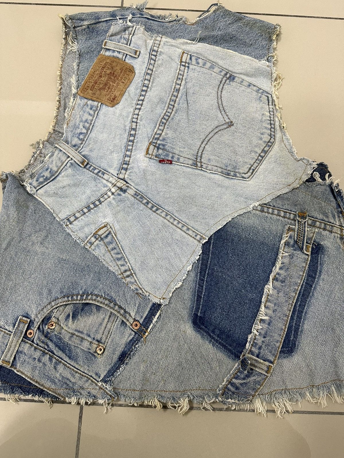 Levi's × Vintage Vintage Levi’s Patchwork Vest Design Size US M / EU 48-50 / 2 - 7 Thumbnail