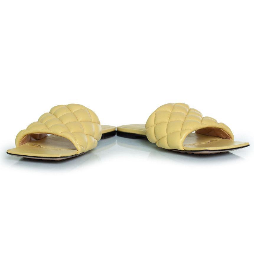Bottega Veneta Bottega Veneta, yellow leather lido sandals Size US 11 / IT 41 - 3 Thumbnail