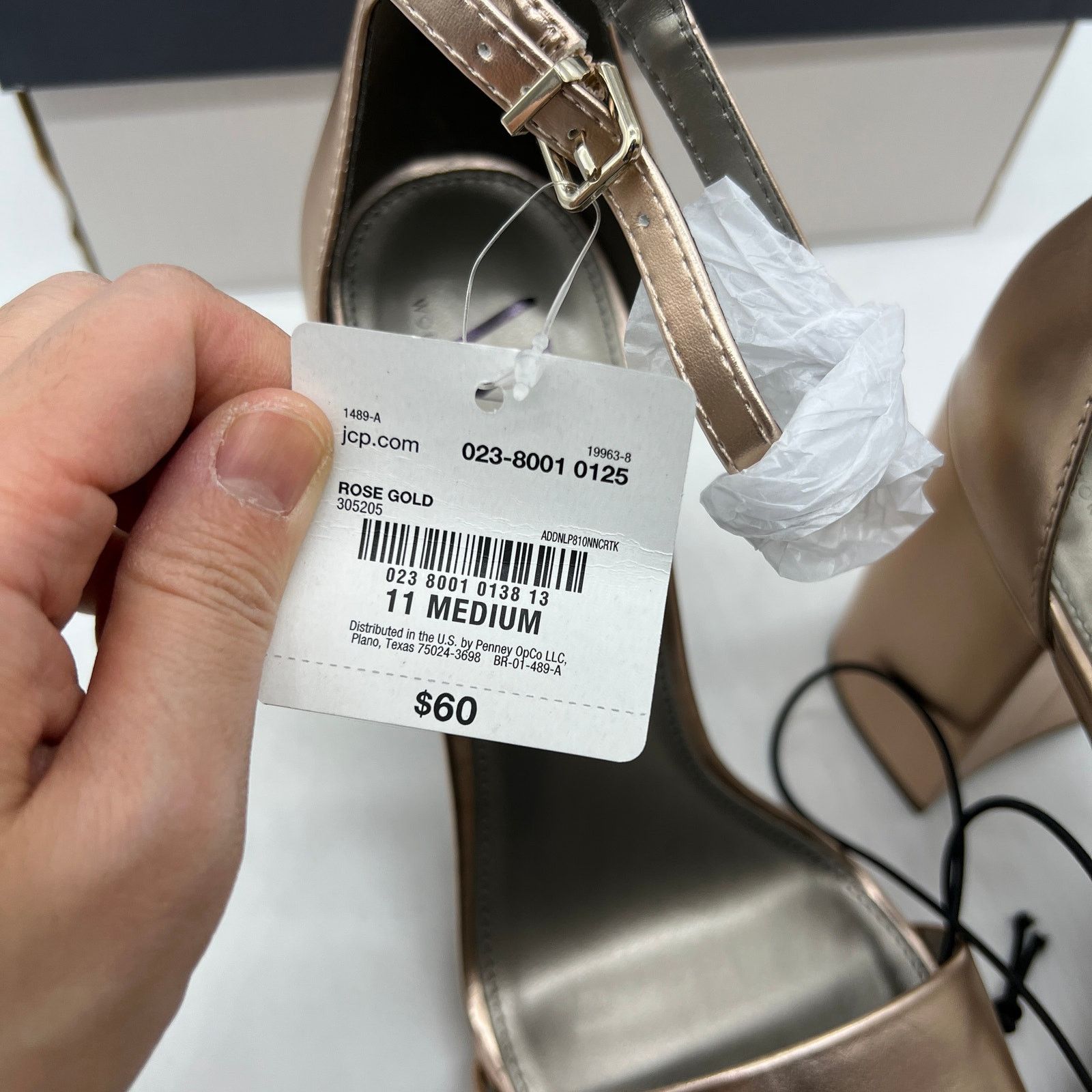 Other Worthington Womens Becklyn Heeled Sandals Rose Gold Size 11M Size US 11 / IT 41 - 5 Thumbnail