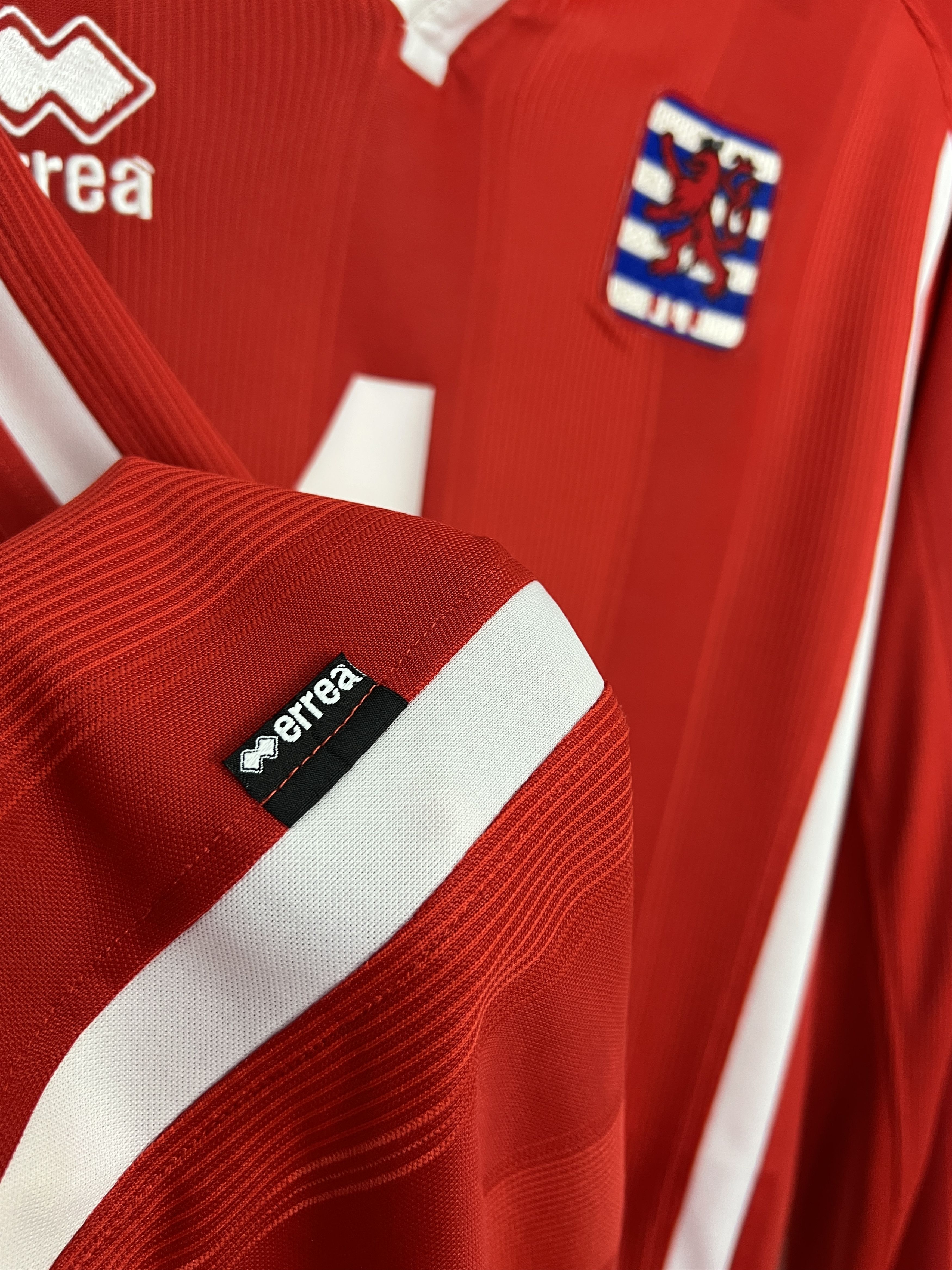 Errea Luxembourg football shirt Match Worn Long Sleeve Jersey Size US L / EU 52-54 / 3 - 4 Thumbnail