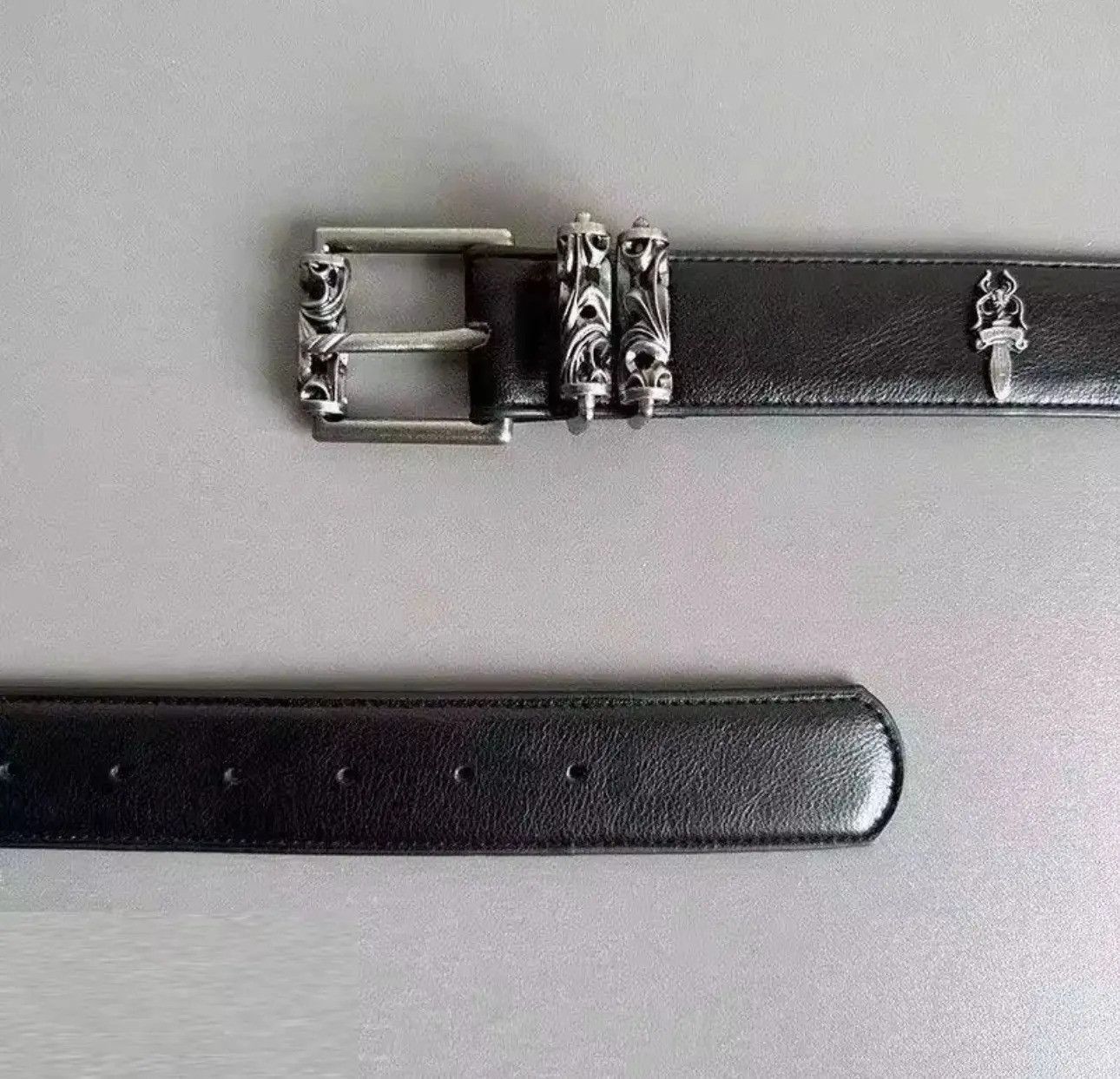Other Leather Gothic Y2k Punk Rivet Skeleton Unisex Belt Size ONE SIZE - 2 Thumbnail