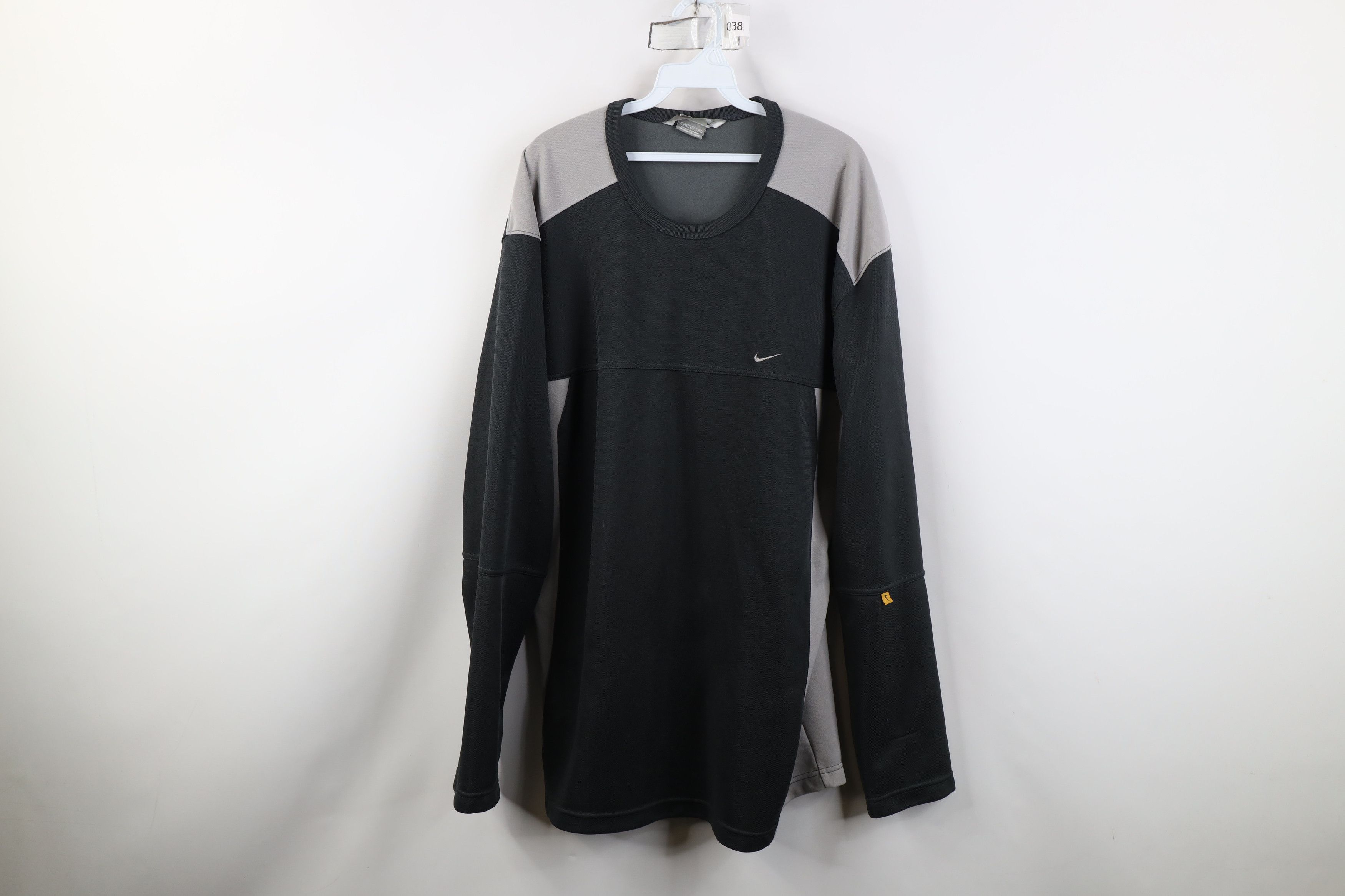 Nike Vintage Y2K Nike Mini Swoosh Knit Long Sleeve T-Shirt Gray Size US XXL / EU 58 / 5 - 1 Thumbnail