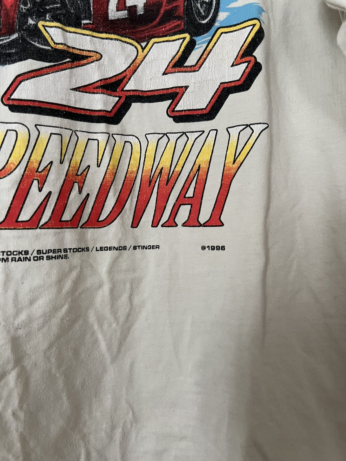 NASCAR Vintage 1996 NASCAR Speedway Racing Infinite Car T-Shirt Tee Size US XL / EU 56 / 4 - 5 Thumbnail