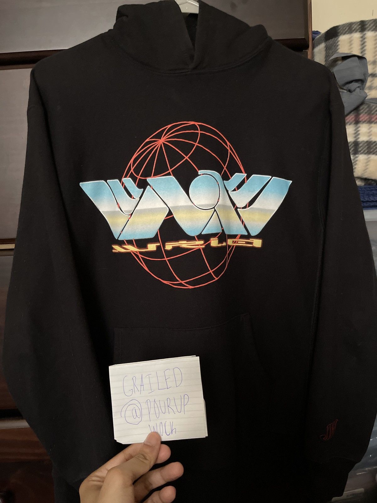 image of Juice Wrld X Vlone Hoodie in Black, Men's (Size Small)