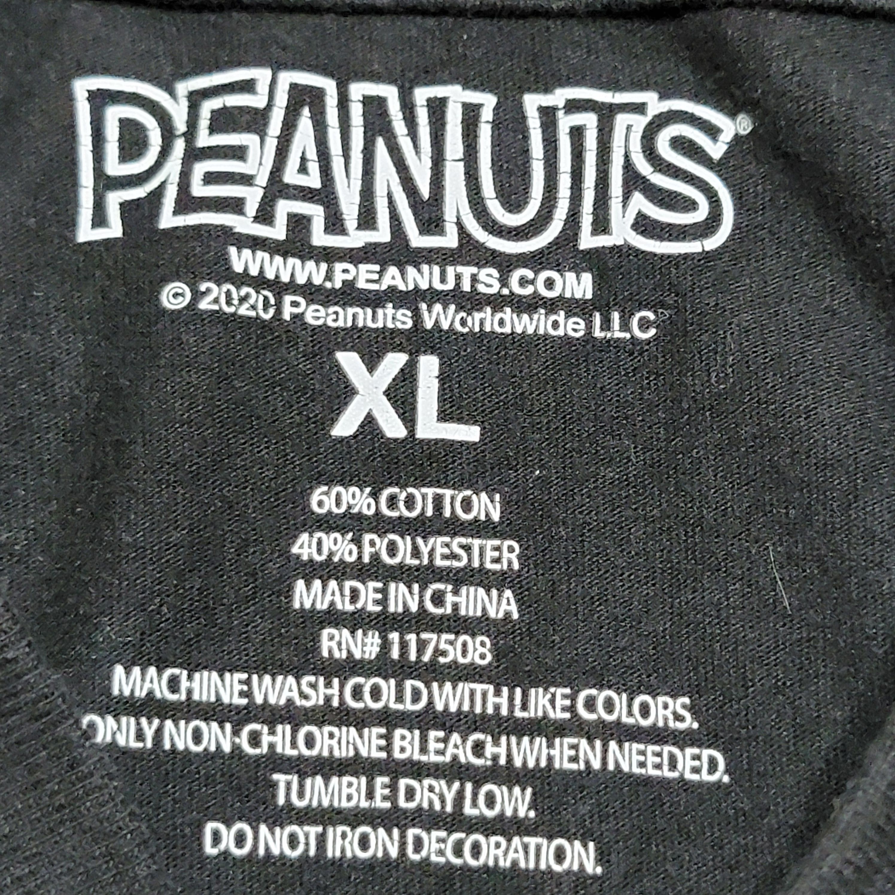 Peanuts Peanuts SS Black Tee "Happy To See You..." Snoopy - Size XL Size XL / US 12-14 / IT 48-50 - 4 Thumbnail
