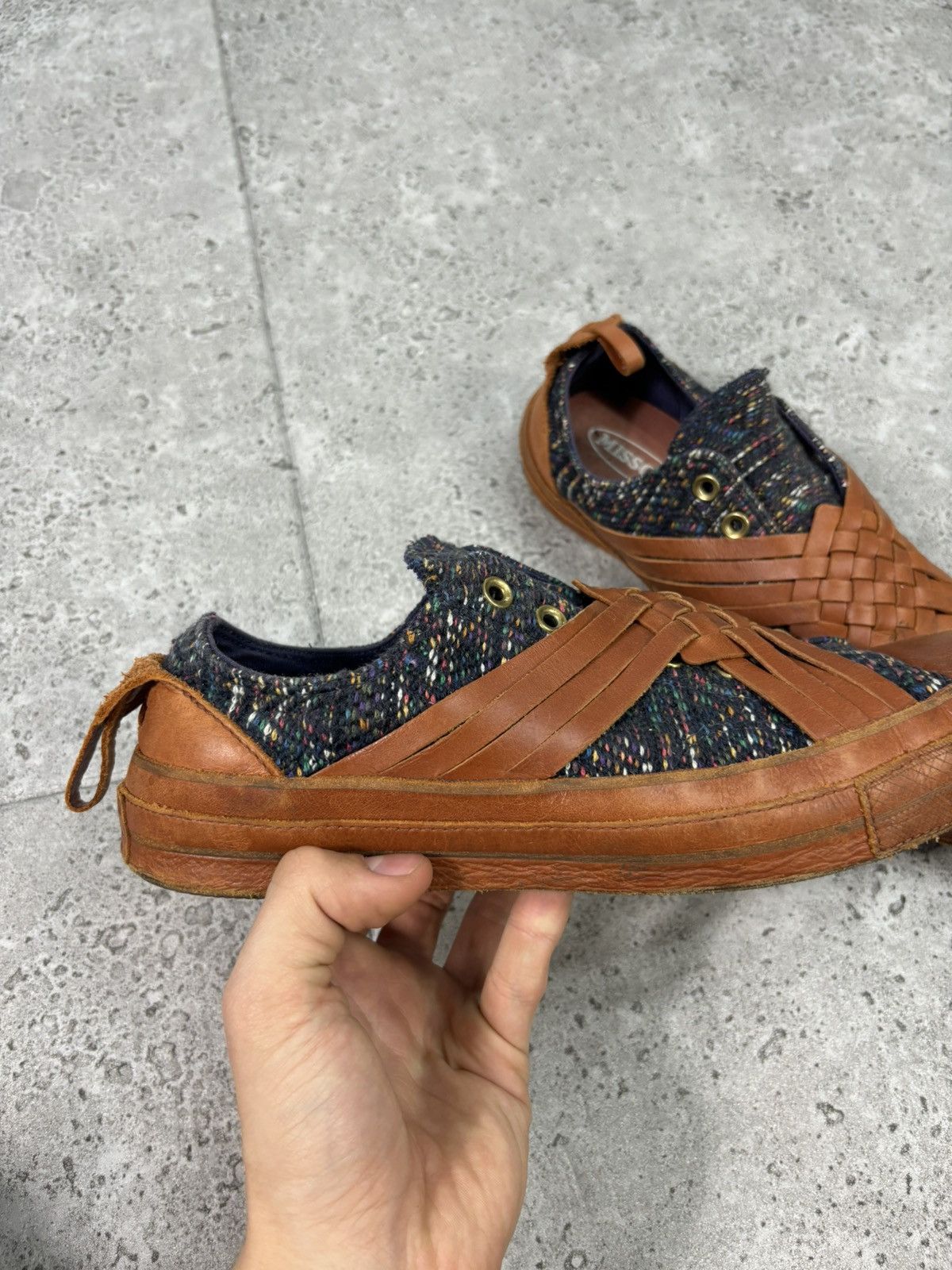Japanese Brand × Missoni × Vintage Vintage Rare Japan Missoni Converse Trainers Y2K Size US 9.5 / EU 42-43 - 2 Thumbnail