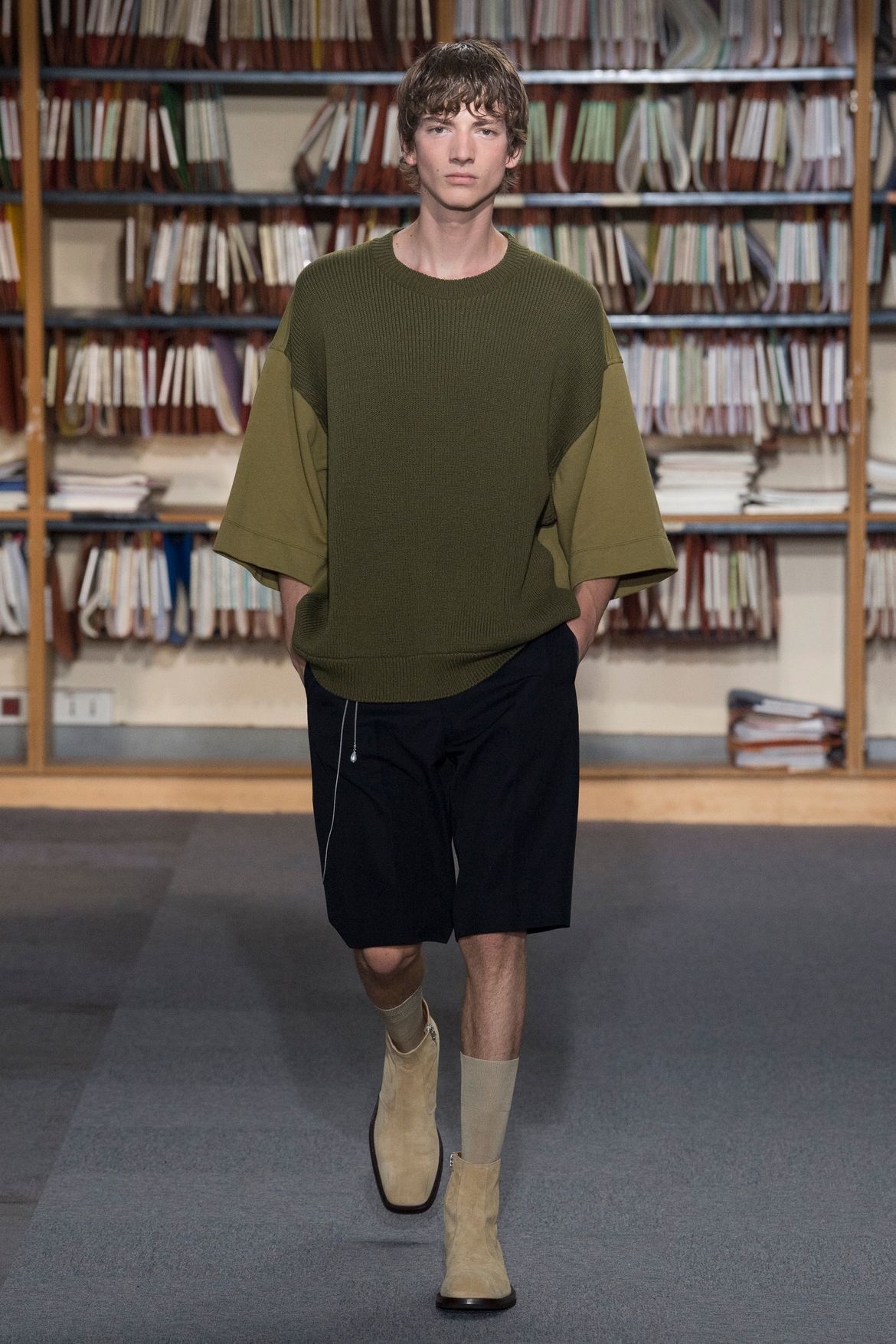 Dries Van Noten Dries Van Noten khaki green T-shirt oversized Size US M / EU 48-50 / 2 - 2 Thumbnail