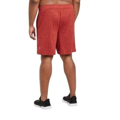 Other Mens Textured Red Athletic Shorts With Elastic Waistband & D Size ONE SIZE - 2 Thumbnail