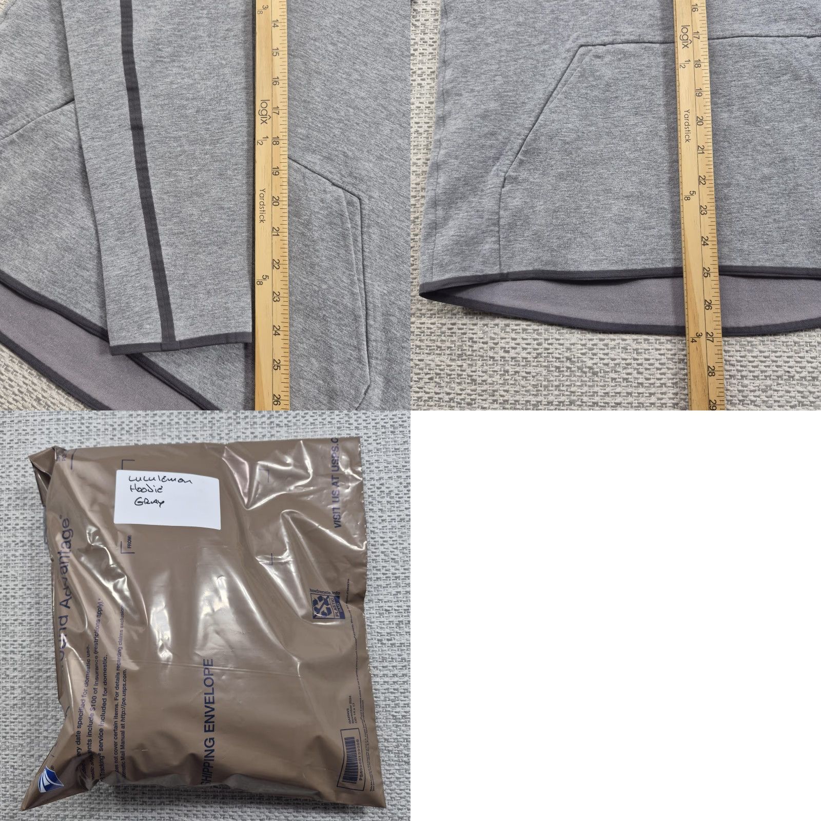 Lululemon Lululemon Hoodie Mens Small/Medium Gray Pullover Raglan Kangaroo Pocket Athletic Comfort Urban USA Size US M / EU 48-50 / 2 - 9 Thumbnail