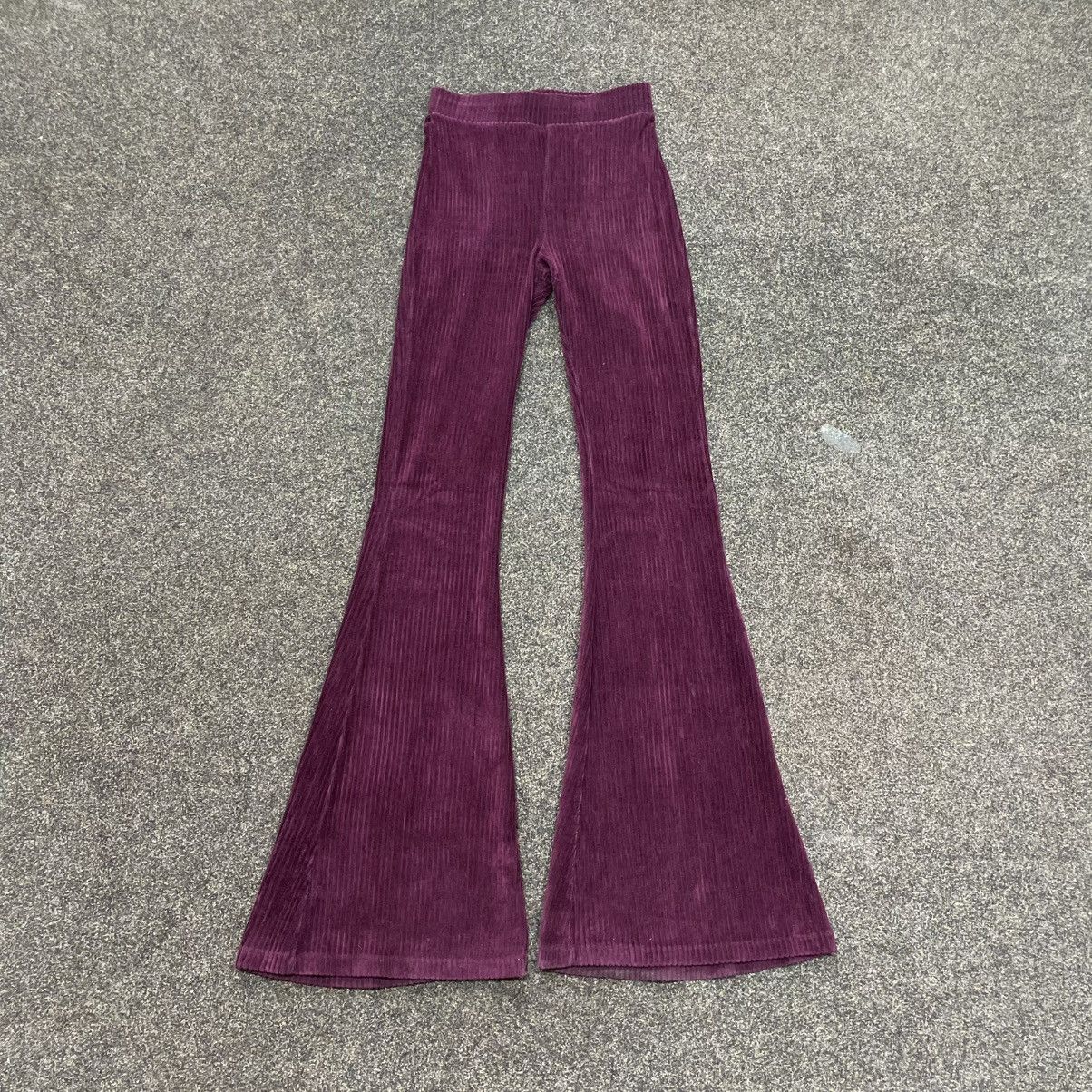 Vintage Vintage Y2K Flared Pants Purple Rave Aesthetic Archive Boxy Size 34" / US 12 / IT 48 - 2 Thumbnail