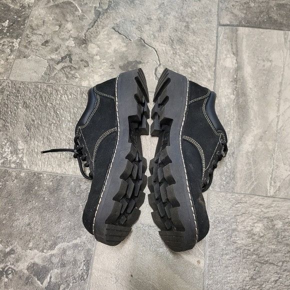 SKECHERS Vintage 90s y2k Skechers Black Suede Leather Platform Lace-u Size US 9.5 / IT 39.5 - 6 Thumbnail