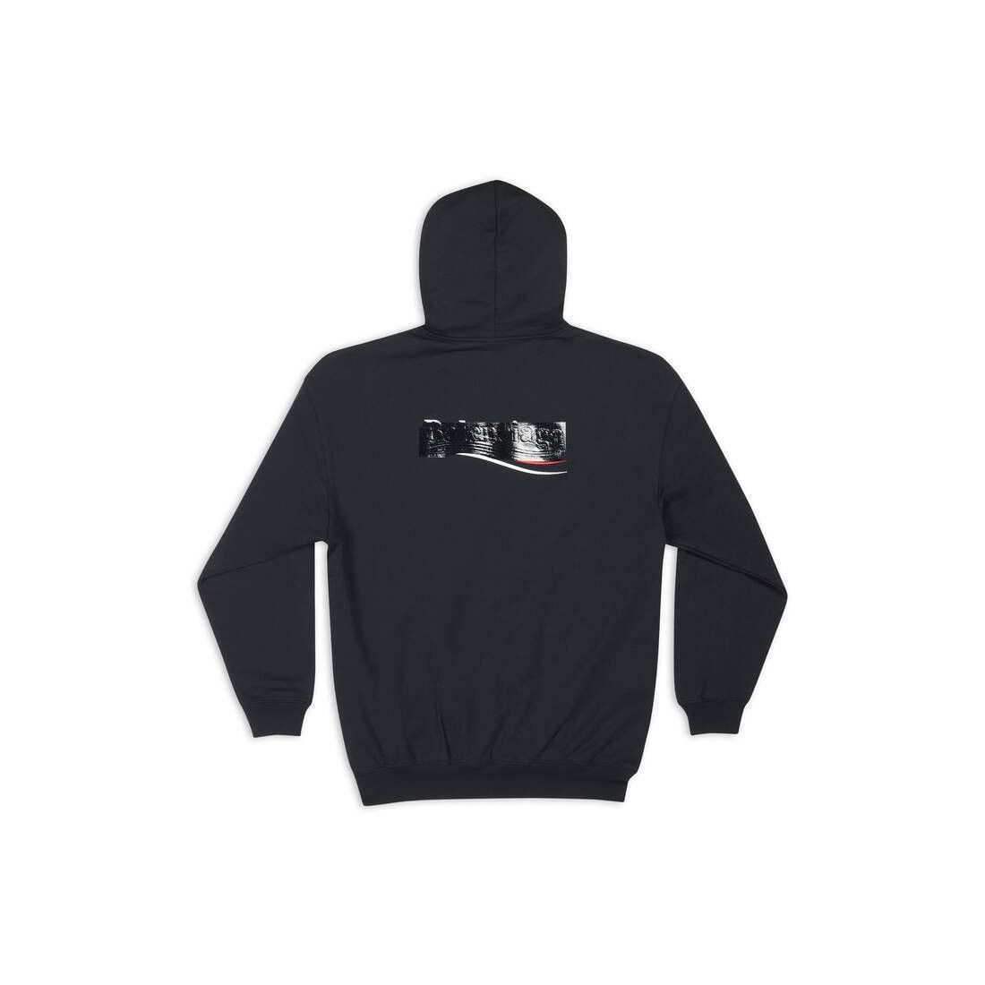 Balenciaga o1srvl11e0425 Gaffer Hoodie Medium Fit in Black Size L / US 10 / IT 46 - 8 Thumbnail