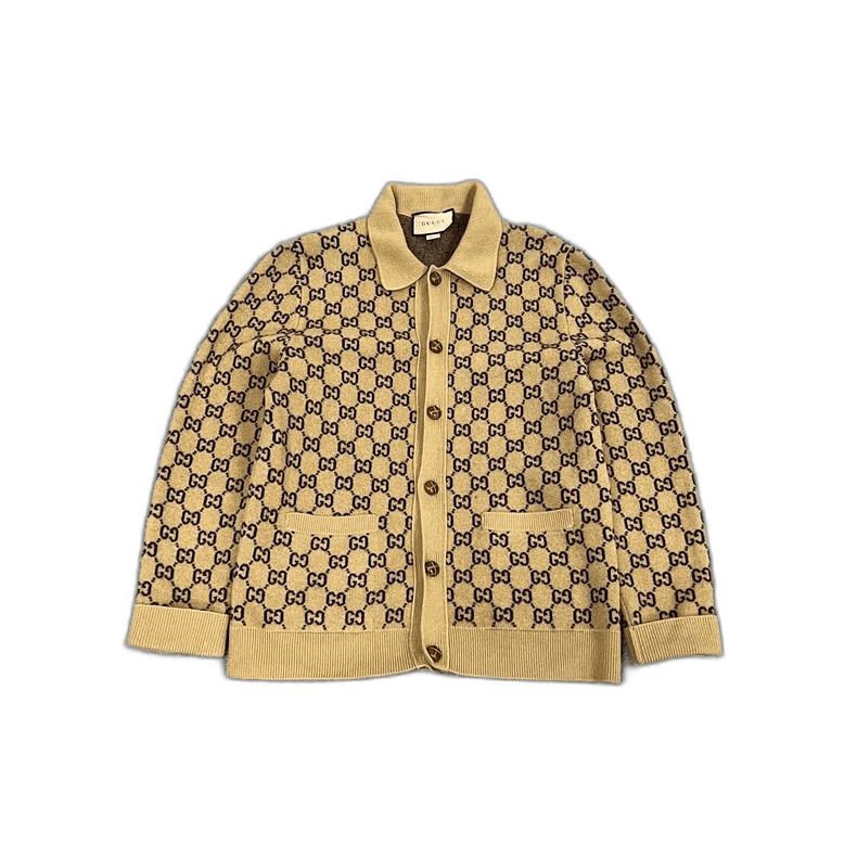 Gucci Gucci Monogram Wool Knit Cardigan Size S / US 4 / IT 40 - 1 Thumbnail