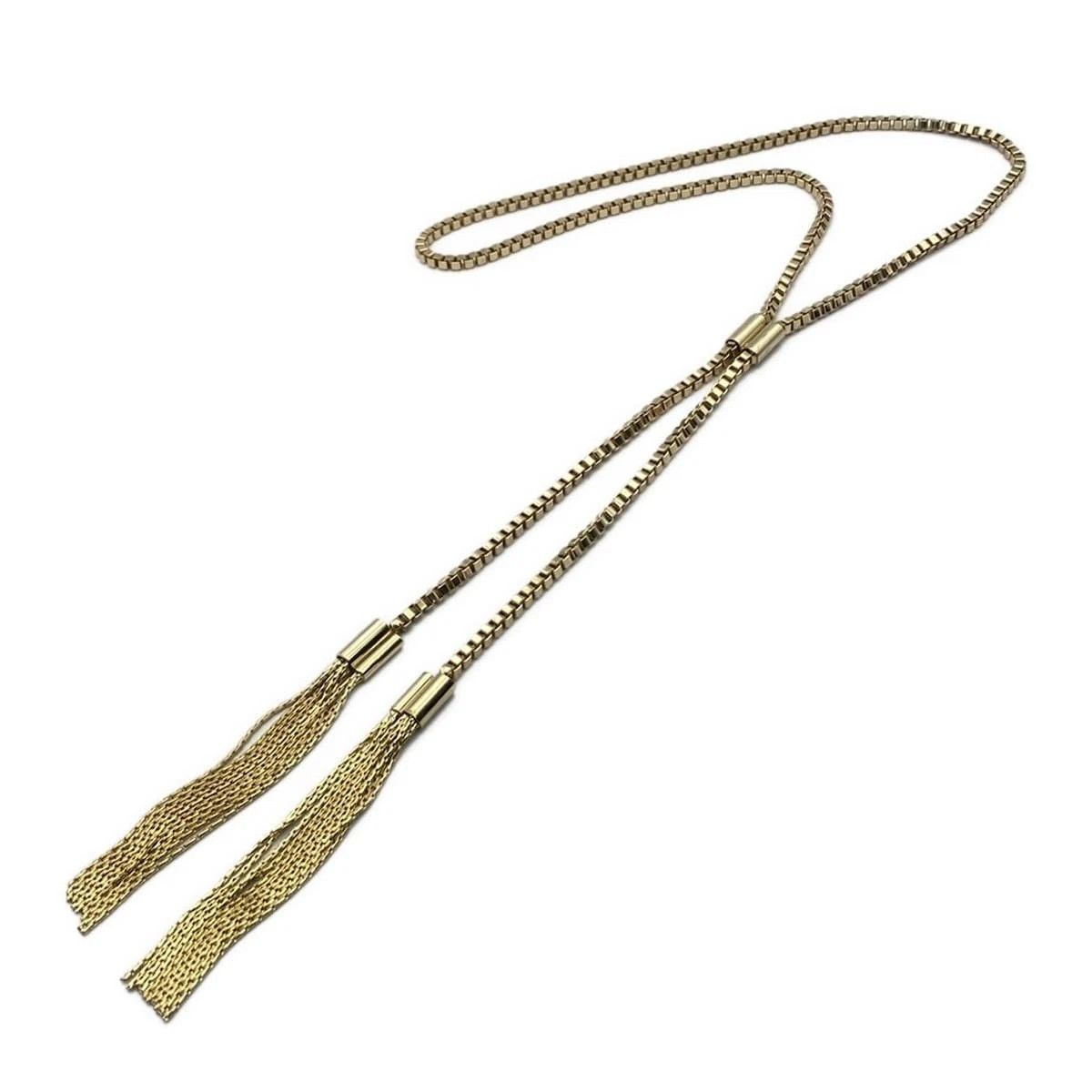 Max Mara Golden Tassel Bolo Tie