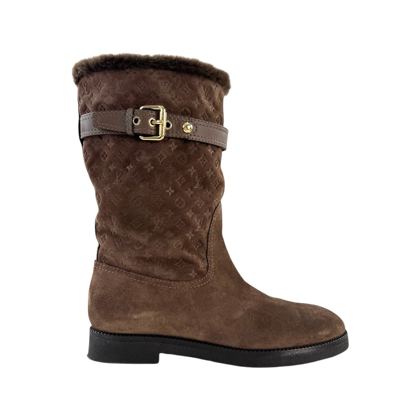 Louis Vuitton Louis Vuitton Monogram Brown Suede Boots Size US 8 / IT 38 - 1 Thumbnail