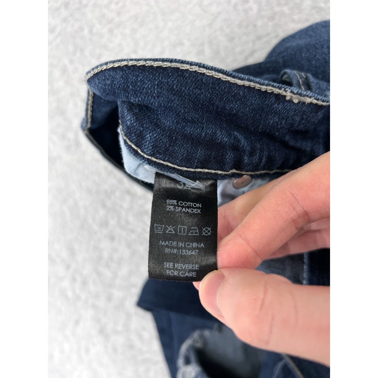Vintage Truth + Theory Women's Jeans 32 Blue Distressed Slim Tapered Stretch Denim Size 24" / US 00 / IT 34 - 3 Thumbnail