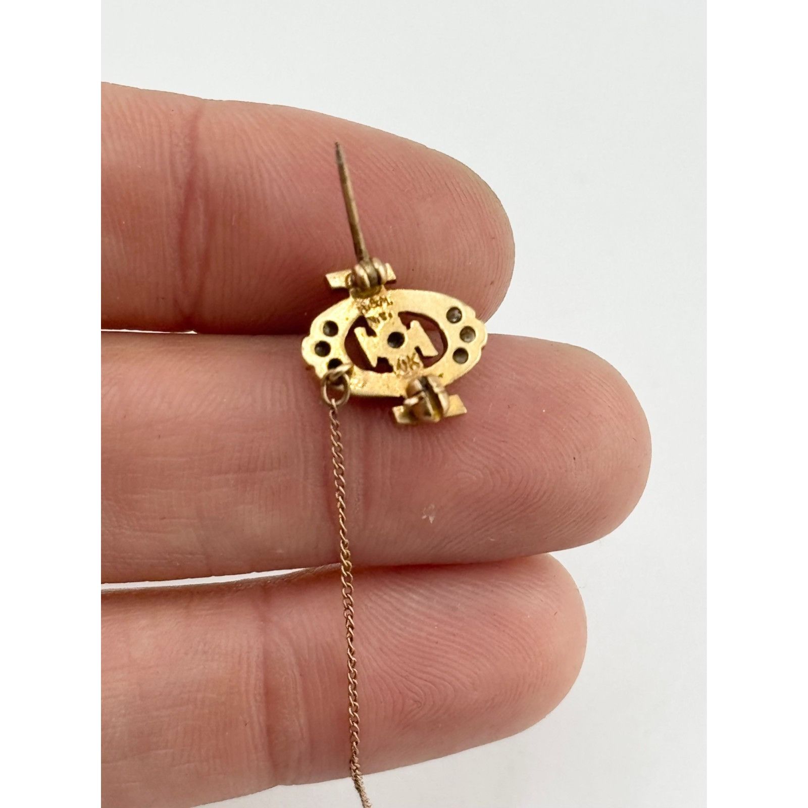 Vintage Vintage 14k Seed Pearl Fraternity badge chapter guard pin Size ONE SIZE - 9 Thumbnail