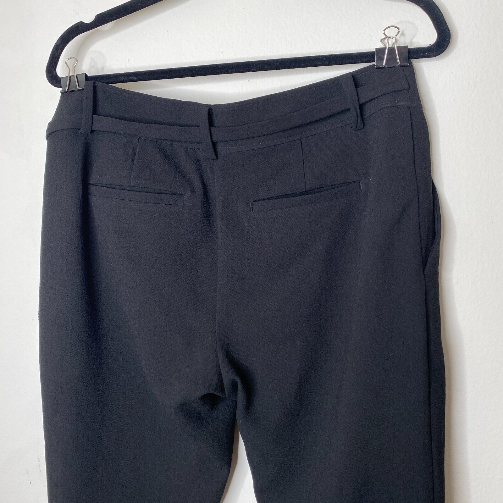 Loft Loft Jet Black Capri Trouser Cute Tie Front 6 Petite Size 28" / US 6 / IT 42 - 5 Thumbnail