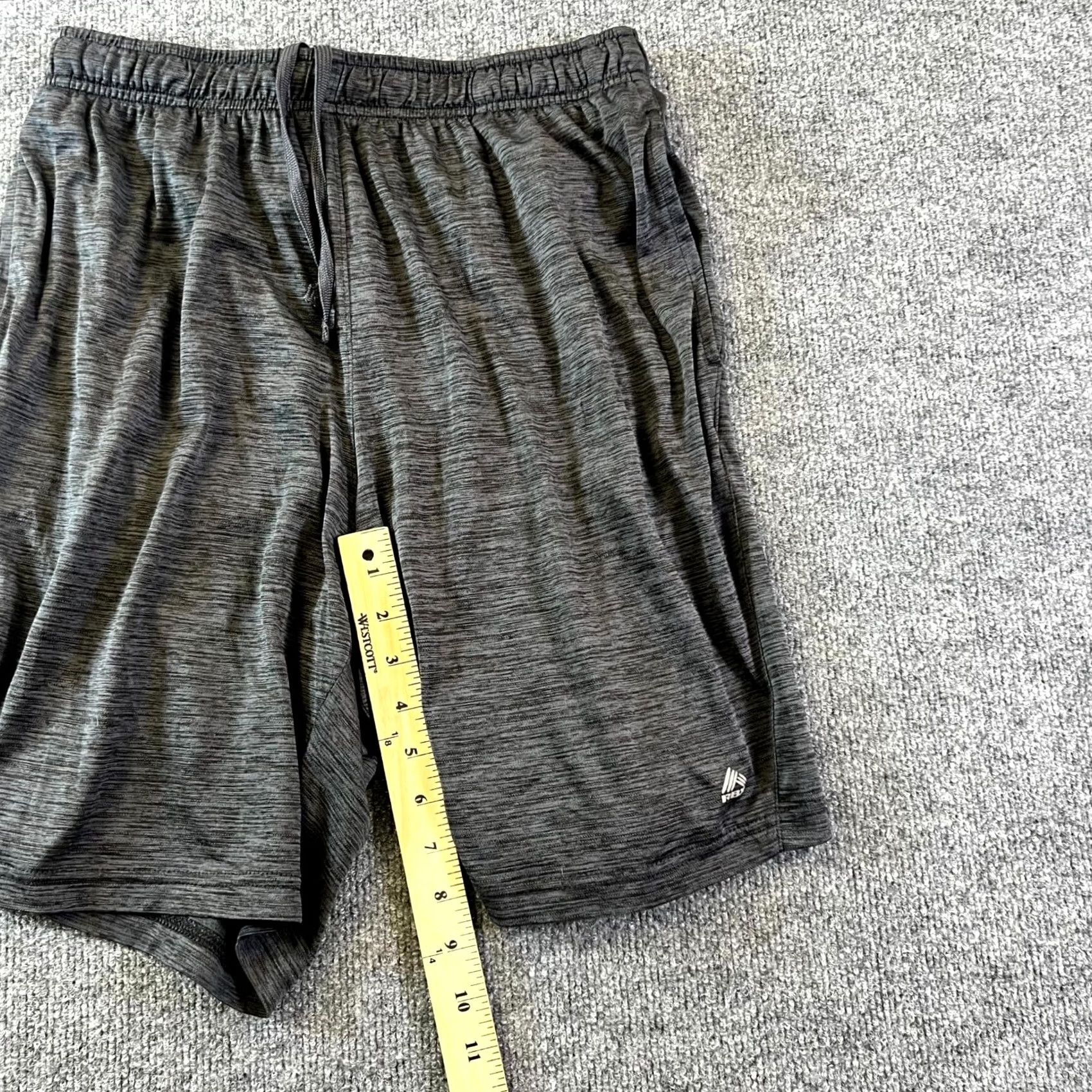 Vintage RBX Stratus Breezy Shorts Mens Medium Gray Space Dye Stretch Workout Performance Shorts Size US 31 - 4 Thumbnail