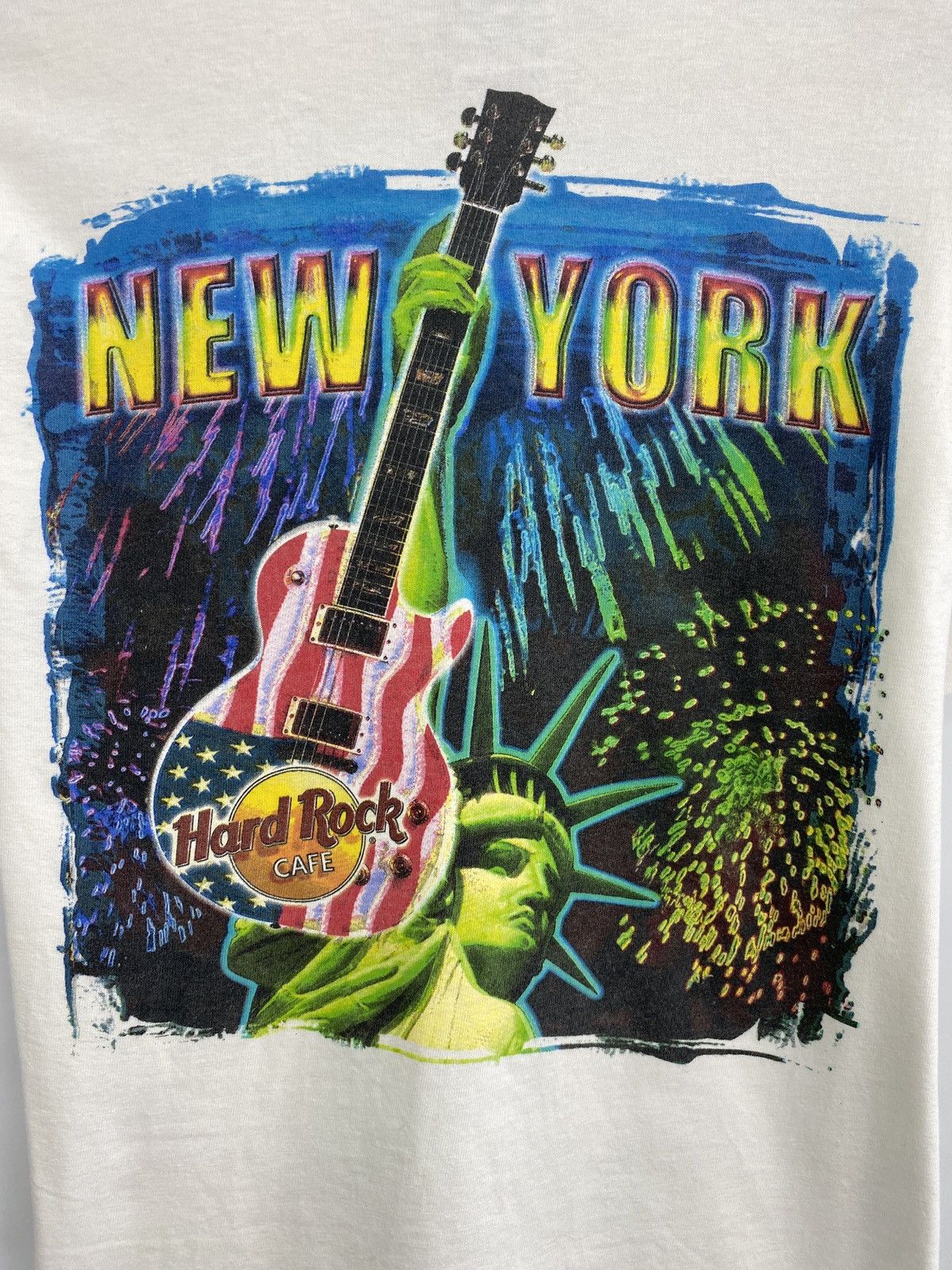 Hard Rock Cafe 🇺🇸 Vintage 90s Hard Rock Cafe New York T-Shirt USA Retro Rare Size US S / EU 44-46 / 1 - 4 Thumbnail