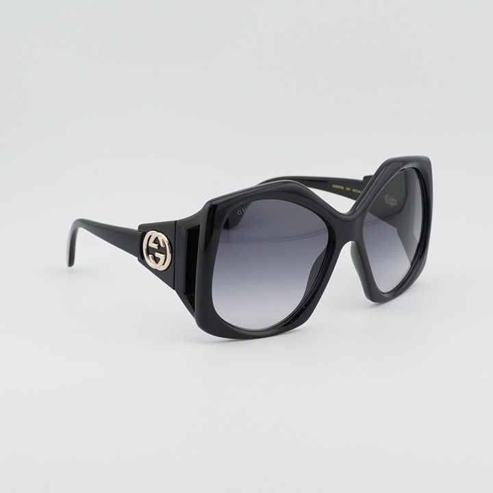Gucci Gucci GG0875S 001 Sunglasses Black Square Frame, Grey Lenses Size ONE SIZE - 4 Thumbnail