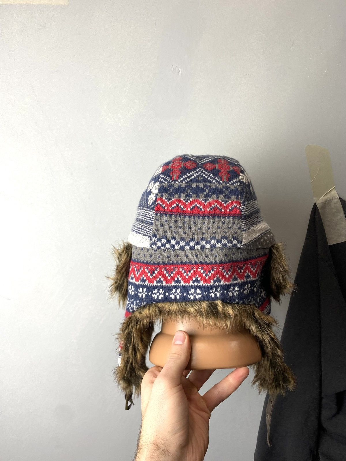 Vintage Vintage Alt Fuzzy Mohair Ushanka USSR Hat Balaclava Size ONE SIZE - 5 Thumbnail