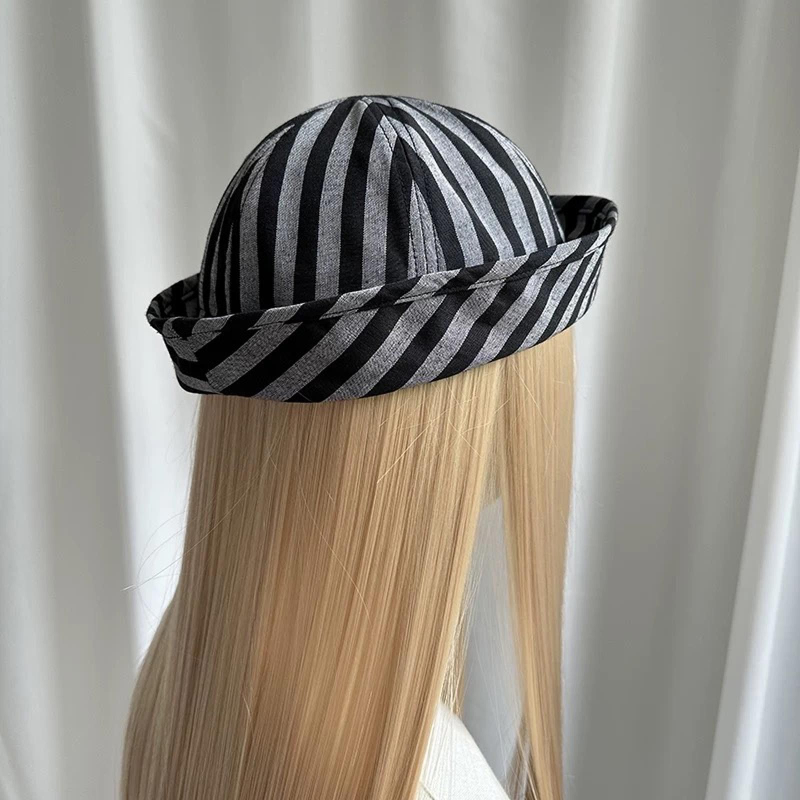 Japanese Brand Retro Black Grey Beret Sailor Cap Y2K French Girl Aesthetic Size ONE SIZE - 3 Thumbnail