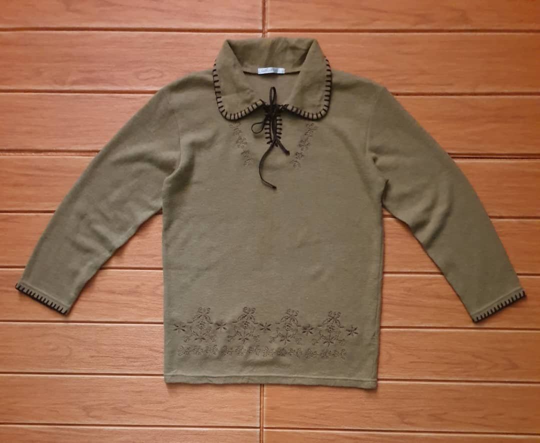 Japanese Brand Garconne embroidery beige colour Shirt Size M / US 6-8 / IT 42-44 - 1 Thumbnail