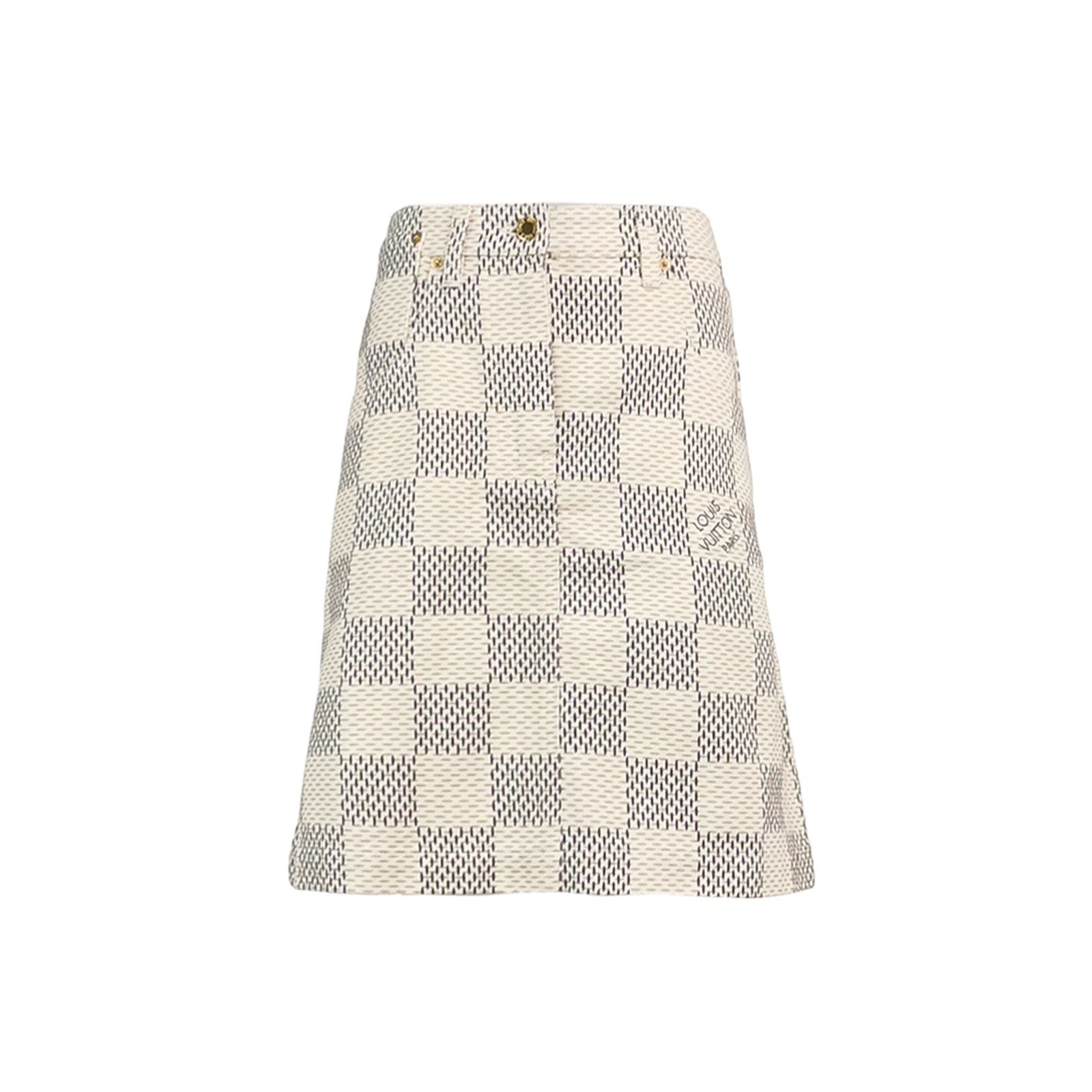 Louis Vuitton Louis Vuitton Checkerboard Mini Skirt Size 40 Size 28" / US 6 / IT 42 - 1 Thumbnail