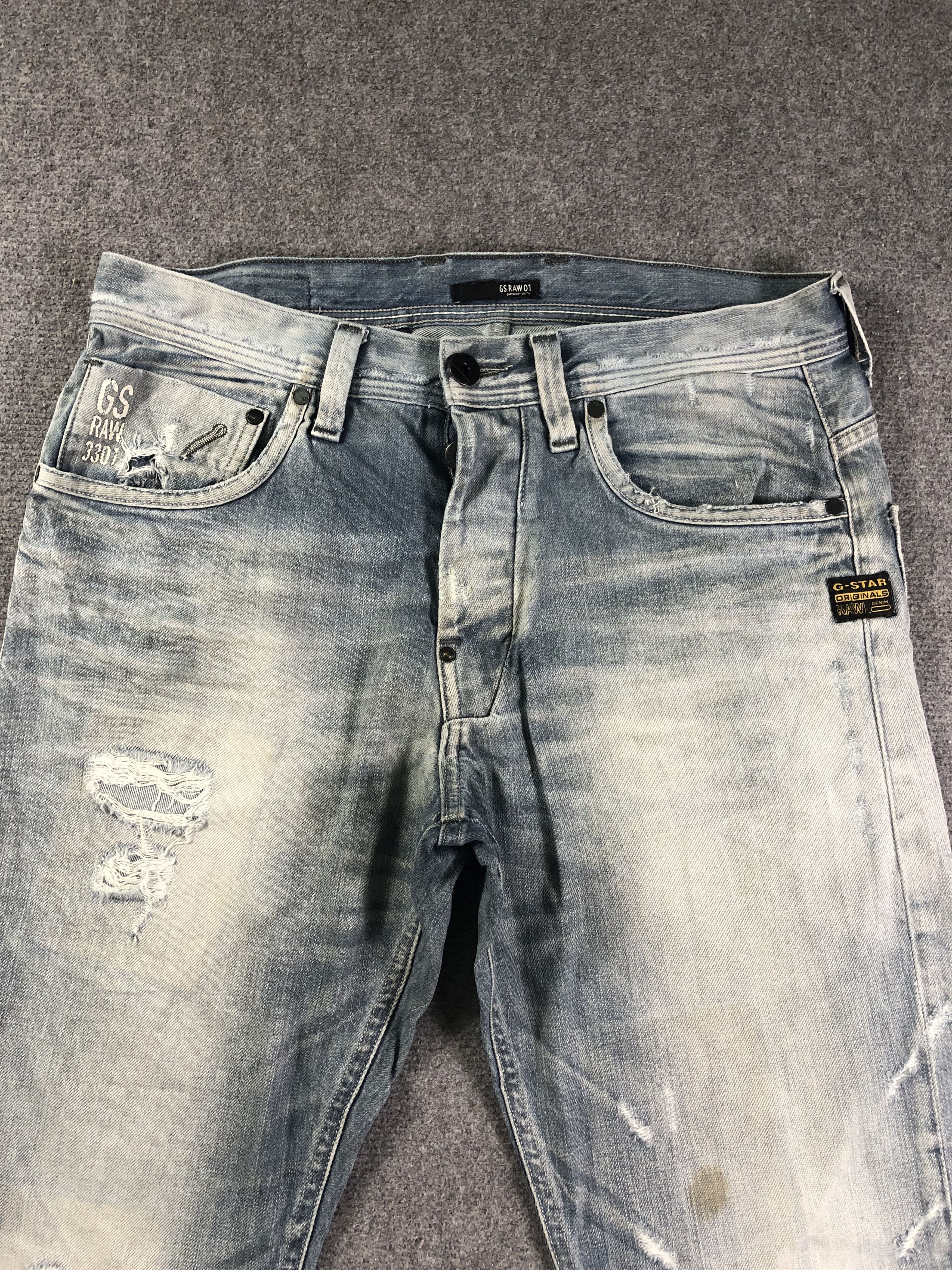 Other Wash Blue G Star Raw Denim Jeans 34x33 Size US 34 / EU 50 - 2 Thumbnail