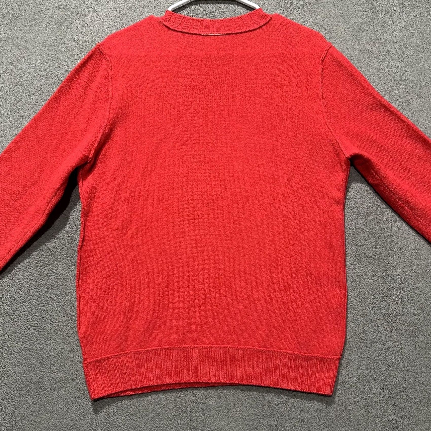 Hugo Boss HUGO BOSS Sweater Mens S Red Virgin Wool Crew Neck Knit Inside Out Seam Size US S / EU 44-46 / 1 - 2 Thumbnail