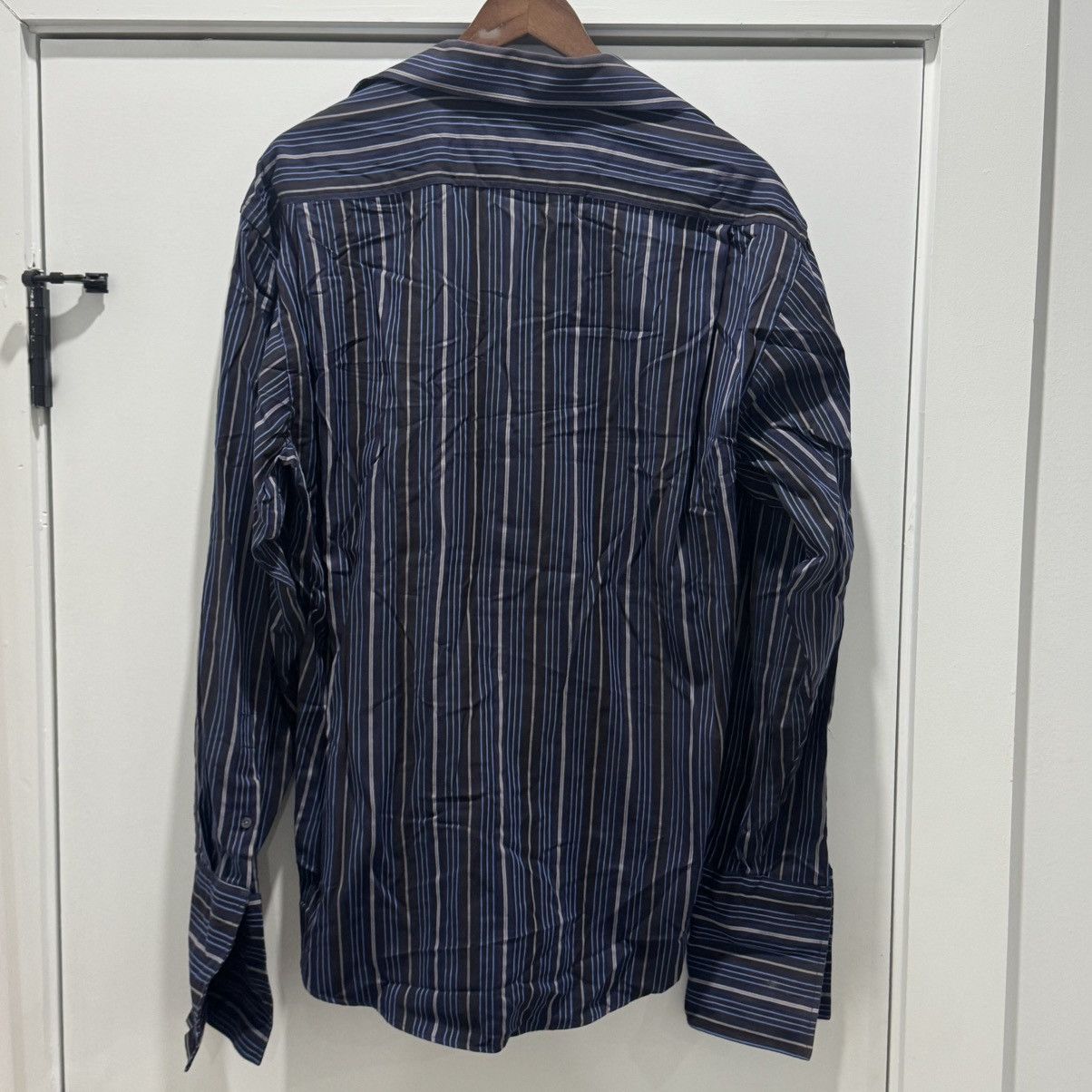 Yves Saint Laurent Yves Saint Laurent pour homme blue stripe button up Size US L / EU 52-54 / 3 - 3 Thumbnail