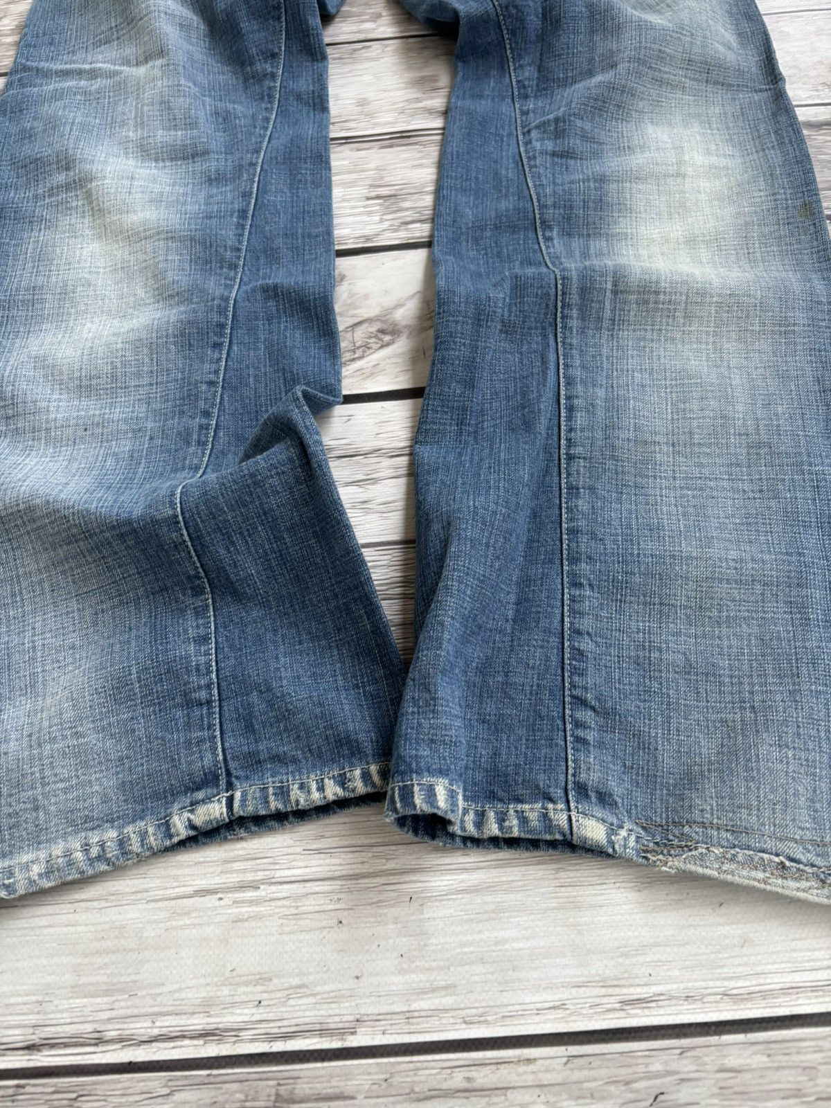 Hysteric Glamour × Japanese Brand VTG Rick Owens Junya Watanabe Style Flared Washed Jeans Size US 32 / EU 48 - 4 Thumbnail