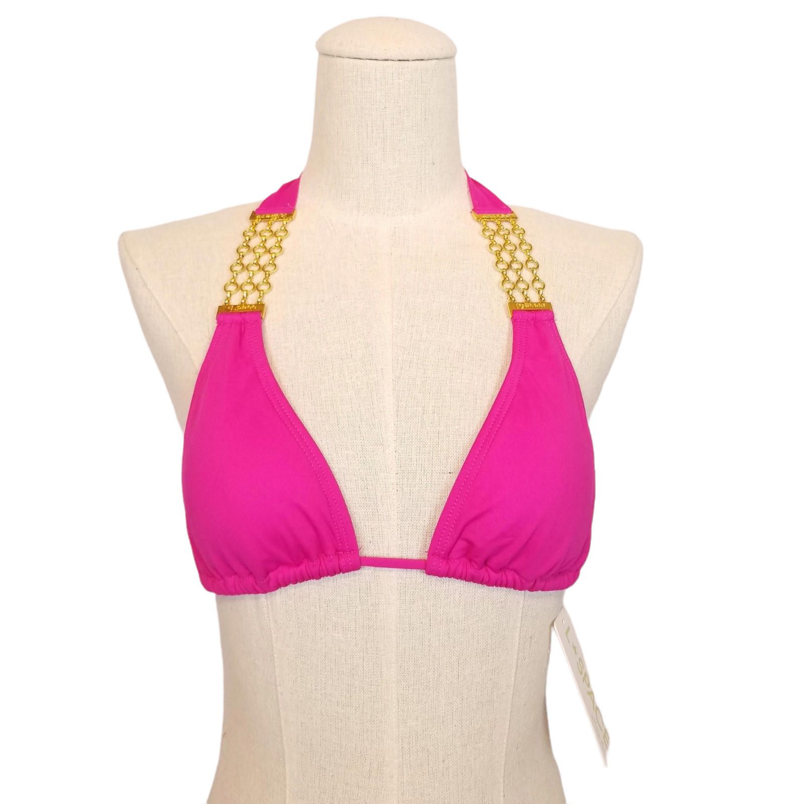 Other NWT L*Space Fuchsia Pink Bikini Gold Chain Size ONE SIZE - 5 Thumbnail