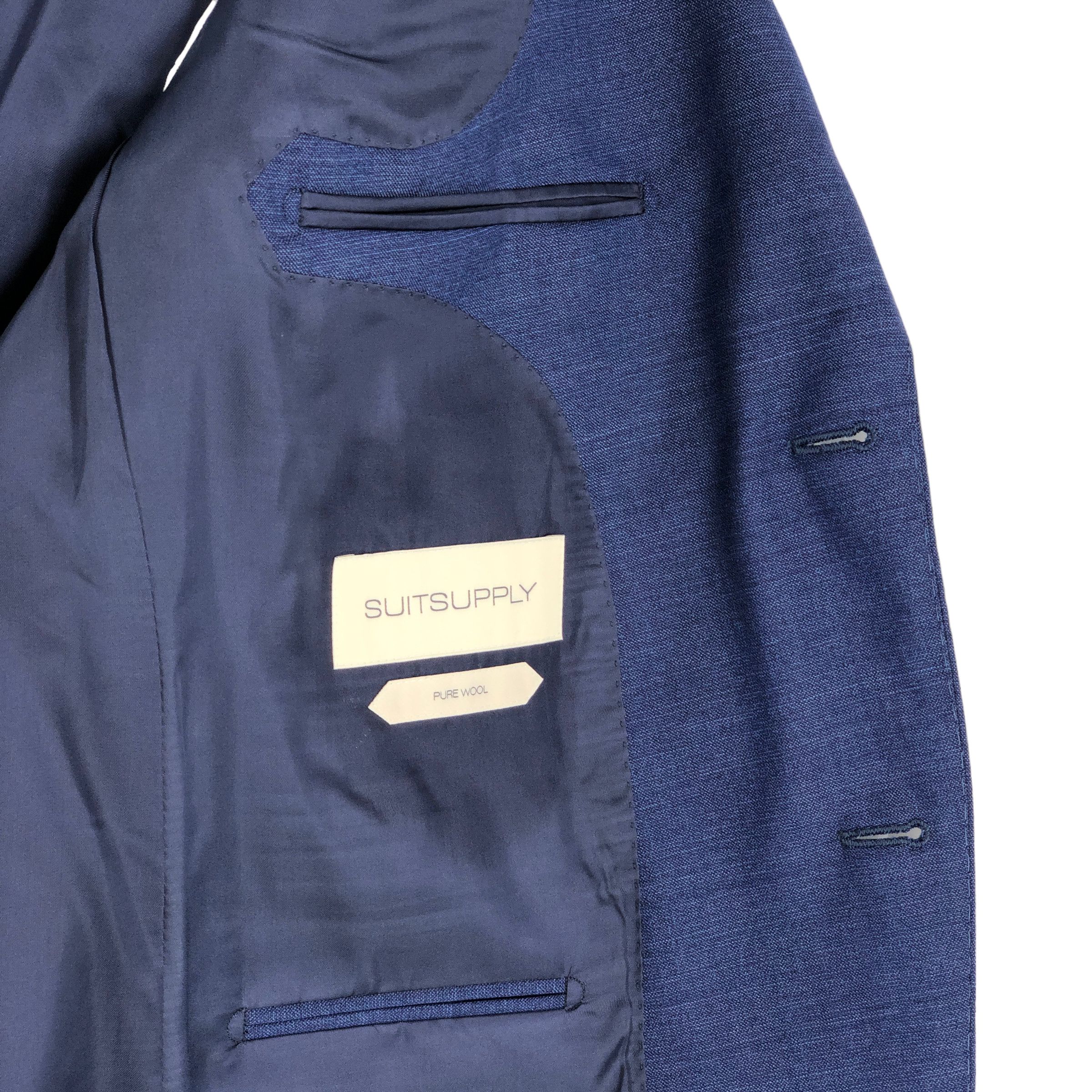 Suitsupply Napoli Single Breasted Wool Blazer Size EU:26; UK:44; US:44R Size 44R - 7 Thumbnail