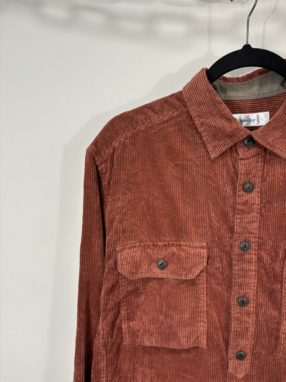 Golden Bear Golden Bear Double Pocket Corduroy Velvet 3/4 Sleeves Shirt Size US L / EU 52-54 / 3 - 3 Thumbnail
