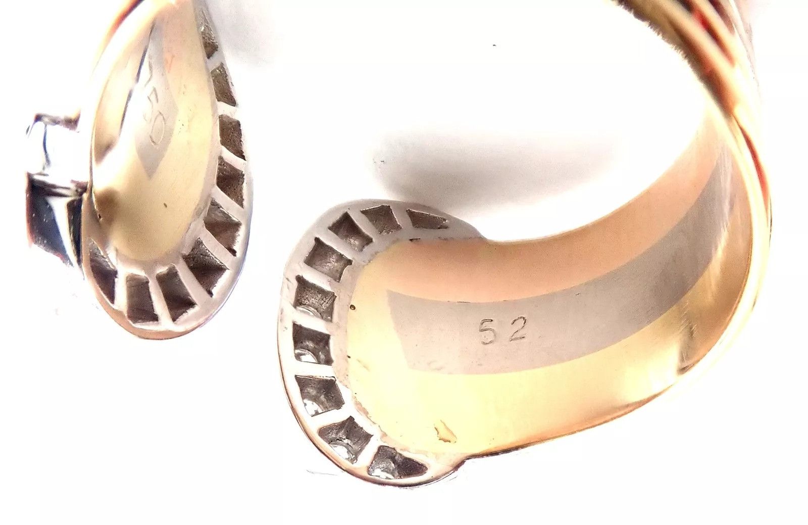 Cartier Cartier Diamond Double C 18k Band Ring Size 52 US 6 Size ONE SIZE - 7 Thumbnail