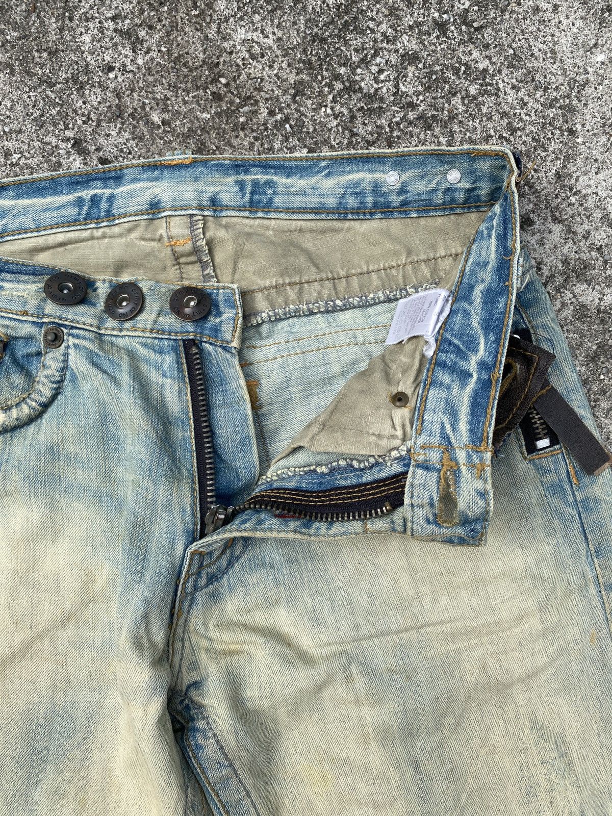 Army Of Me × Japanese Brand Army Of No Distressed Rusty Faded Blue Jeans Size US 31 - 10 Thumbnail