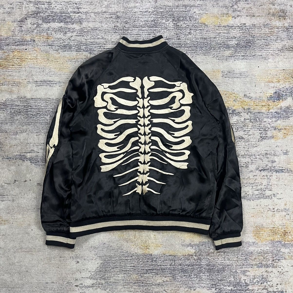 Kapital Back street crawler skeleton rayon souvenir sukajan jacket Size US M / EU 48-50 / 2 - 2 Thumbnail