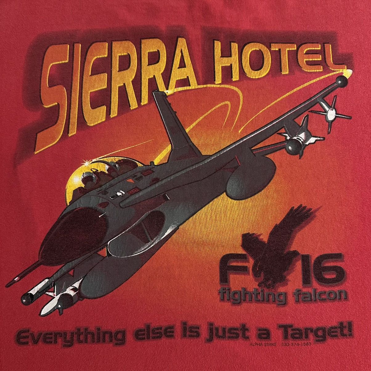 Vintage Vintage Alpha Strike Sierra Hotel Fighting Falcon Pocket Tee Size US XXL / EU 58 / 5 - 4 Thumbnail