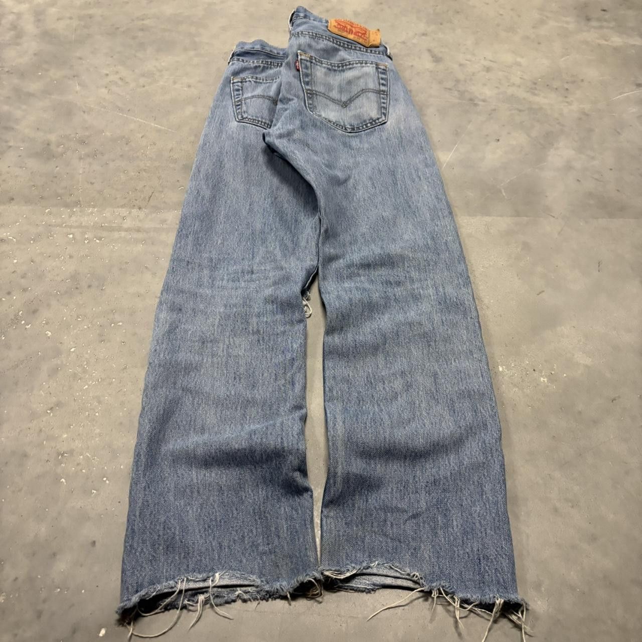 Levi's × Vintage Crazy Vintage Y2K/2000s Light Wash Levis 501 Distressed Denim Jeans! Size US 28 / EU 44 - 4 Thumbnail