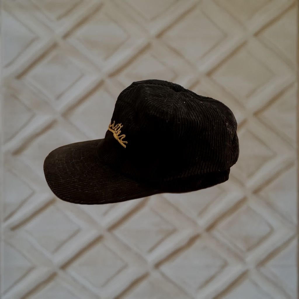 Spell VINTAGE HaT Whistler Mountain Black Corduroy Trucker Cap Hat Spell Out Baseball Cap Adults Black Corduroy Trucker Hat Mens Size ONE SIZE - 1 Thumbnail