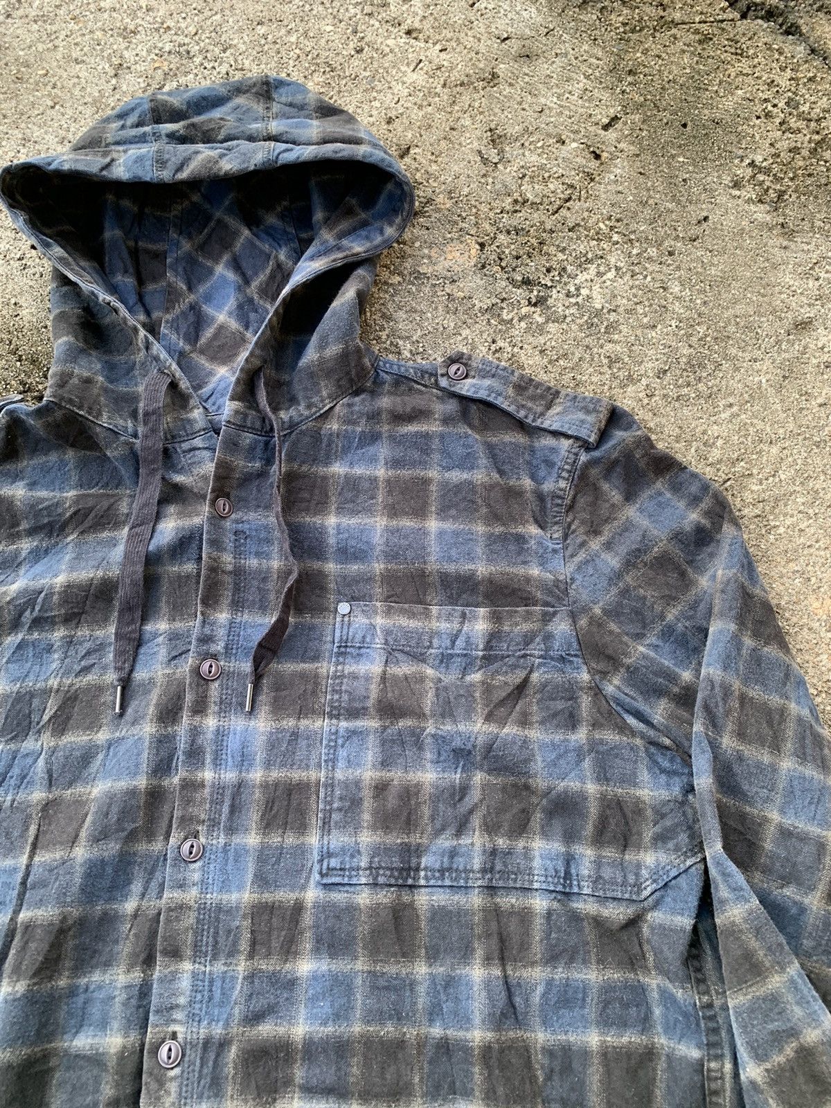 Diesel 🔥Steals🔥 Diesel Plaid Button Up With Hoodie Size US XL / EU 56 / 4 - 16 Thumbnail