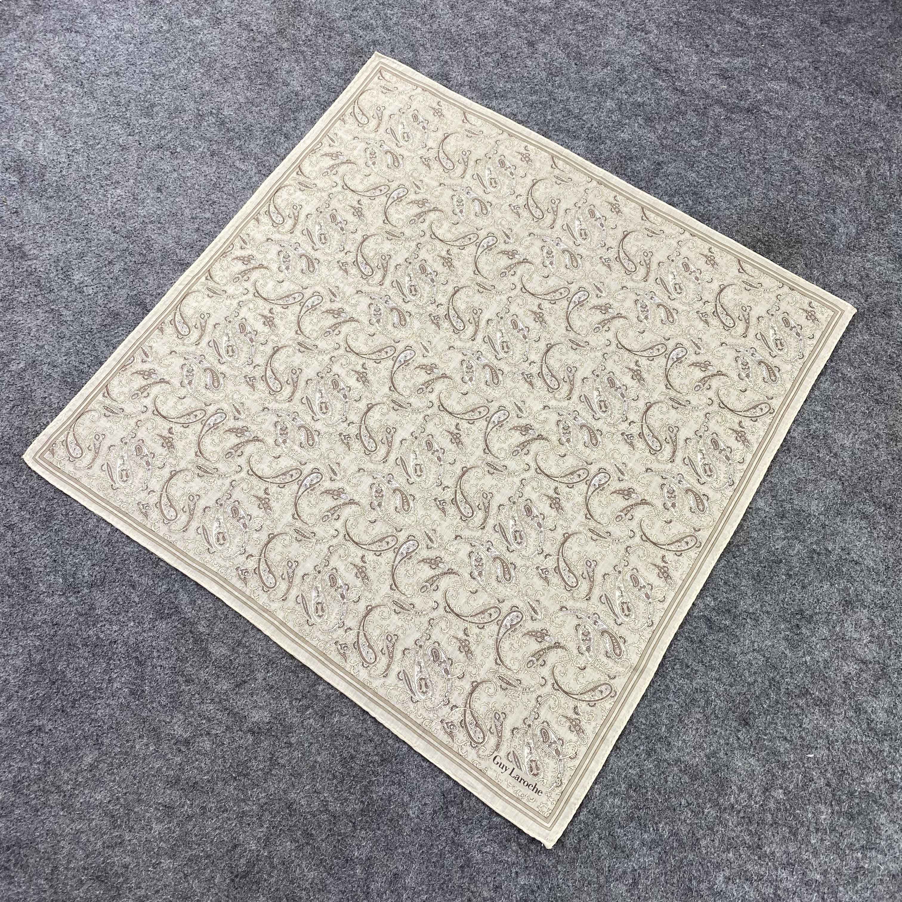 Guy Laroche Guy Laroche Paislee Handkerchief Neckerchief Bandana-B1356 Size ONE SIZE - 4 Thumbnail