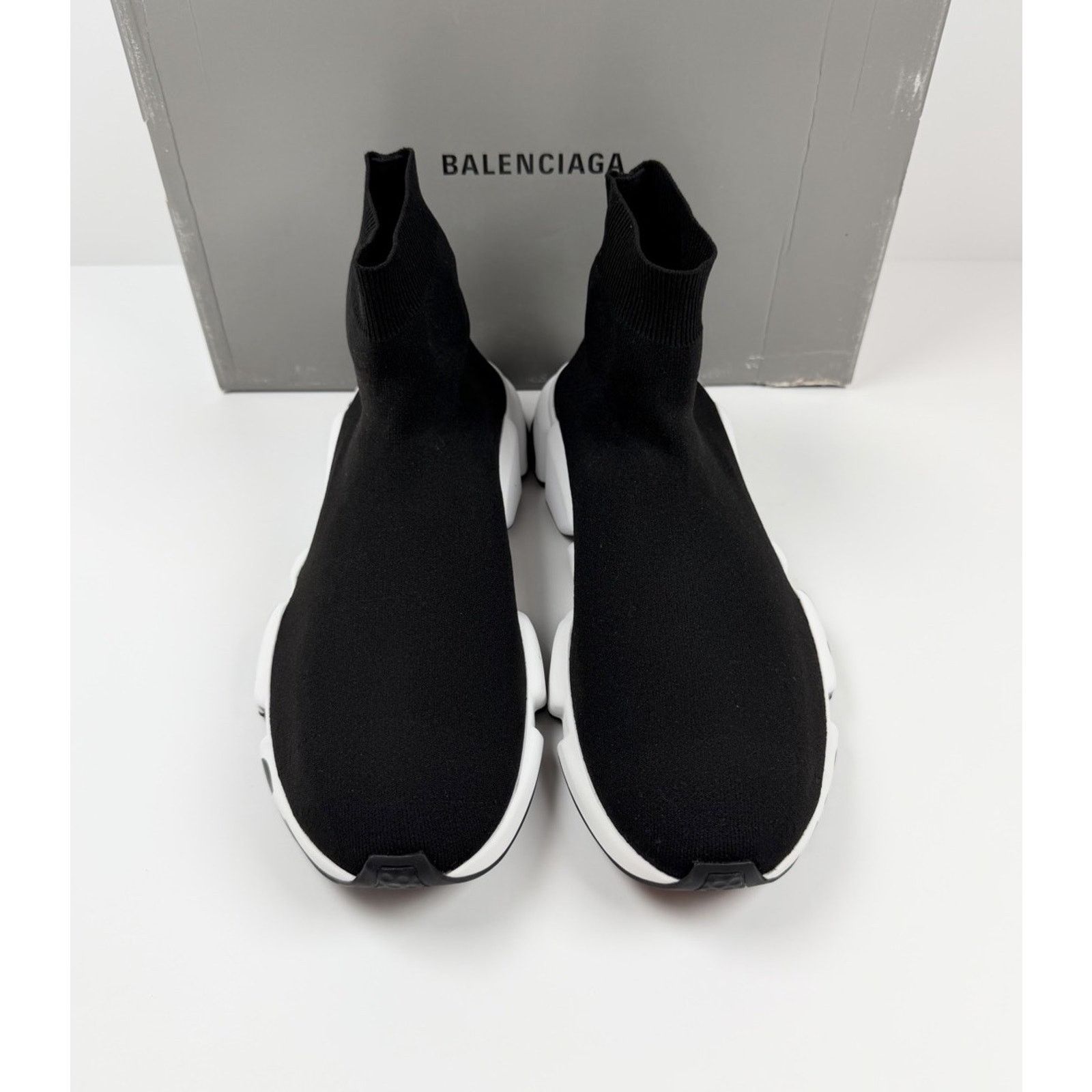 Balenciaga Size 46EU/13US - Balenciaga Speed Black White Graffiti NEW! Size US 13 / EU 46 - 3 Thumbnail